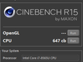 Cinebench - R15 screenshot